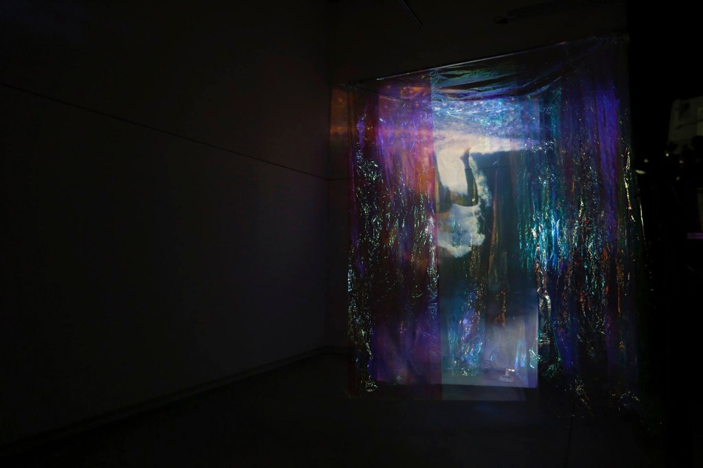 3d music video, light installation, drowning and rising again, wind and reflection programming.
